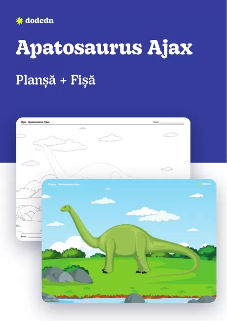 Apatosaurus Ajax - Set Planșă + Fișă