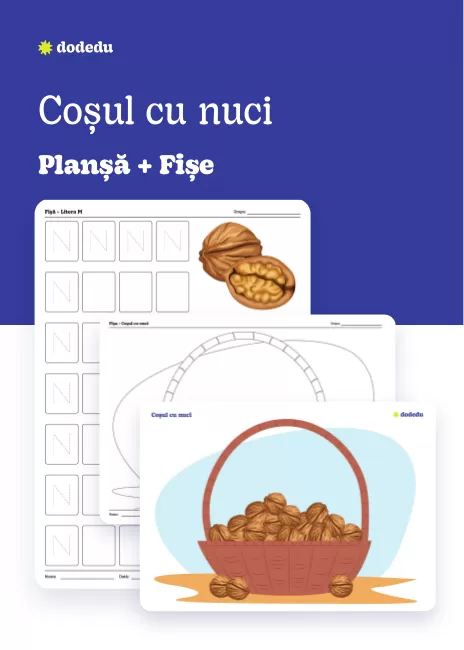 Coșul cu nuci - Set Planșă + Fișă